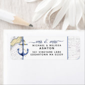 Étiquette Graphique nautique authentique + Ancre + Script (En situation)