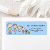 Étiquette Graphique Stick Famille Adresse de retour Étiquett (En situation)