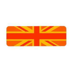 Étiquette Gras orange Union Jack Britanniques Drapeau Swag