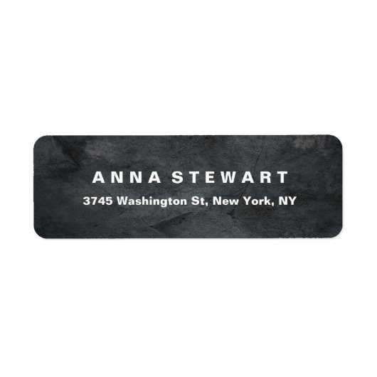 Étiquette Gras Texte Élégant Gris Texture Professionnelle Mo (Devant)