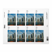 Étiquette Gratte-ciel dans la marina de Dubaï (Feuille entière)