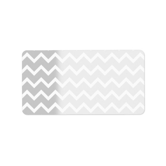 Étiquette Gray and White Zigzag Stripes. (Devant)