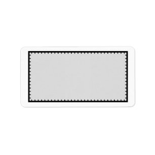 Étiquette Gray & Black Stitched Border Mailing Address Label