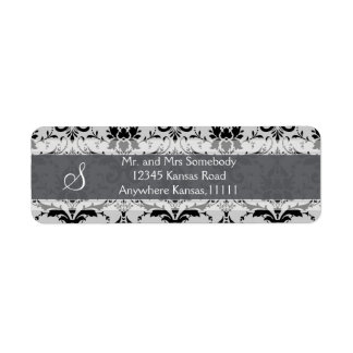 Étiquette Gray Damask