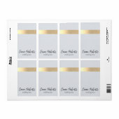 Étiquette Gray Gold Foil Rustique Faux (Feuille entière)