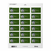 Étiquette Gray Tabby Kitten & Caterpillar Watercolor Art (Feuille entière)