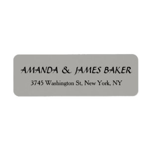 Étiquette Gray Unique Créatif Propre Stylish Nom de famille