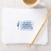 Étiquette Great Blue Heron Tropical Nouvelle adresse (En situation)