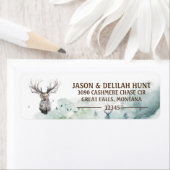 Étiquette Great Buck Rustic Forest Hunt Adresse de retour (En situation)