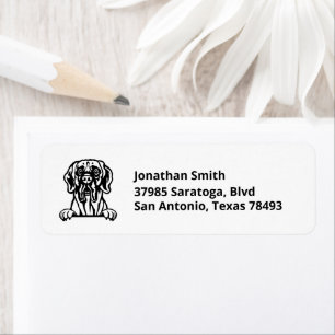 Étiquette GREAT DANE   Image on Return Address