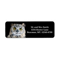 Great Horned Owen Adresse de retour