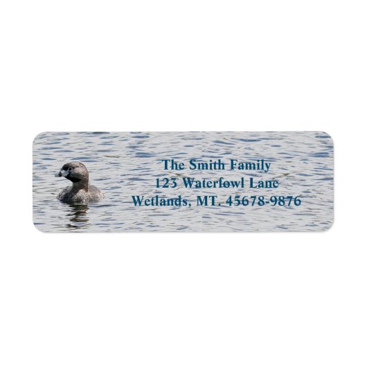 Étiquette Grebe à facturation directe Adresse de retour (Devant)