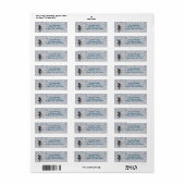 Étiquette Grebe à facturation directe Adresse de retour (Feuille entière)