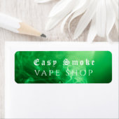 Étiquette Green Black Fumée Vape Boutique (En situation)