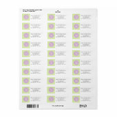 Étiquette Green Chevron Zigzag Monogramme personnalisé (Feuille entière)