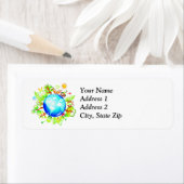 Étiquette Green Earth Eco Friendly pour le Jour des terres (En situation)