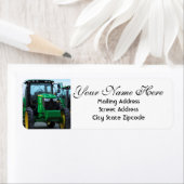 Étiquette Green Farm Tracteur Adresse de retour (En situation)
