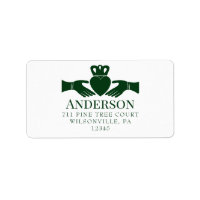 Green Irish Claddagh Ring Adresse de retour