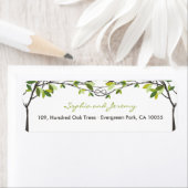 Étiquette Green Knott Love Trees Summer Mariage Adresse (En situation)