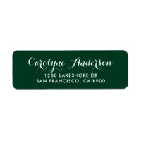 Green Modern Script Typographie Mariage Adresse