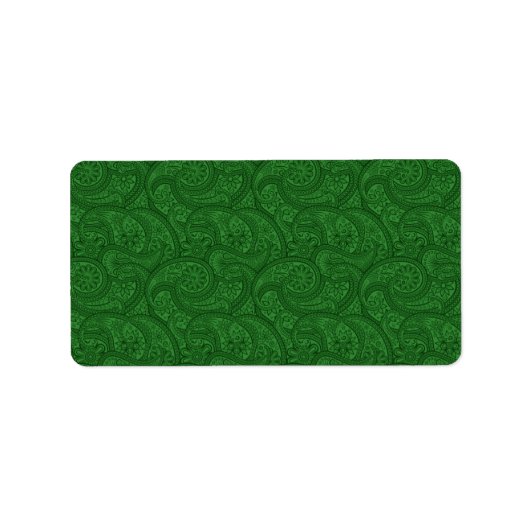 Étiquette Green Paisley (Devant)
