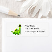 Étiquette Green Punk Dino (En situation)