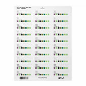 Étiquette Green purple Black Hues (Feuille entière)