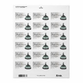 Étiquette Green Quinceañera Girl (Feuille entière)