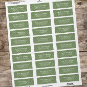 Étiquette Green Simple Return Adresse Holiday