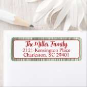 Étiquette Green Stripe Return Address  (En situation)