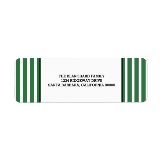 Étiquette Green Vertical Festipes vacances (Devant)