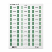 Étiquette Green Vertical Festipes vacances (Feuille entière)