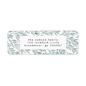 Étiquette Green Vines Adresse de retour (Devant)