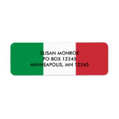 Étiquette Green White and Red Italian Flag Colors (Devant)