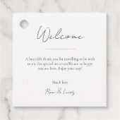 Étiquette Green & White Monogram Welcome Wedding F (Devant)