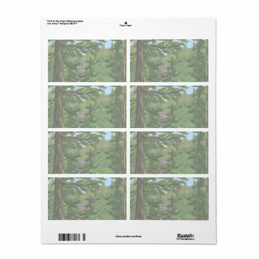 Étiquette Green Woods (Feuille entière)