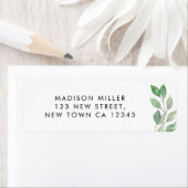 Étiquette Greenery Adresse de retour (En situation)