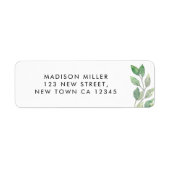 Étiquette Greenery Adresse de retour (Devant)