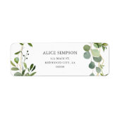 Étiquette Greenery Eucalyptus Adresse de retour (Devant)