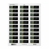 Étiquette GREENERY, FOREST ANIMALS Pheasant, Fox, Green Flor (Feuille entière)