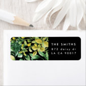 Étiquette Greenery Fresh Leaf Modern Mariage Adresse de reto (En situation)