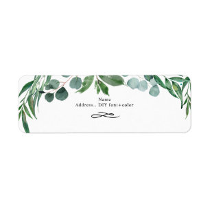 Étiquette Greenery, Rustic Eucalyptus Adresse de retour