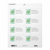 Étiquette Grenouille Big Brother (Feuille entière)