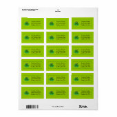 Étiquette Grenouille de fille affamée avec Flly Green Custom (Feuille entière)