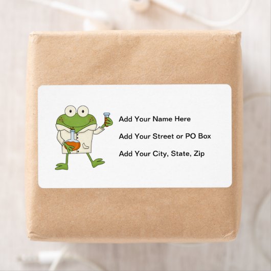 Étiquette Grenouille de laboratoire (En situation)