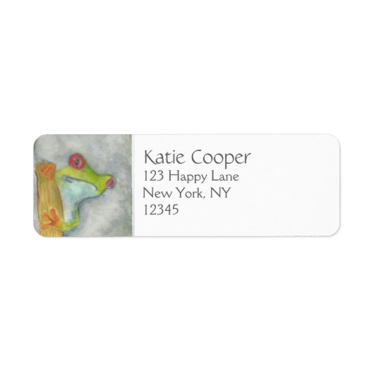 Étiquette Grenouille des arbres (Devant)