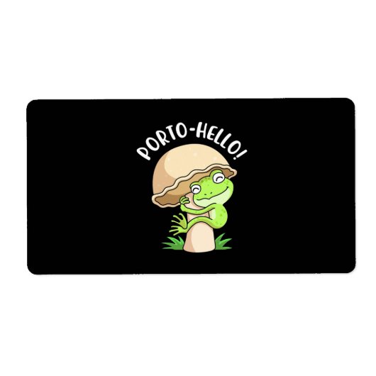 Étiquette Grenouille Et Champignons (Devant)