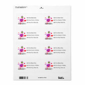 Étiquette Grenouille Nouveaux cadeaux maman (Feuille entière)