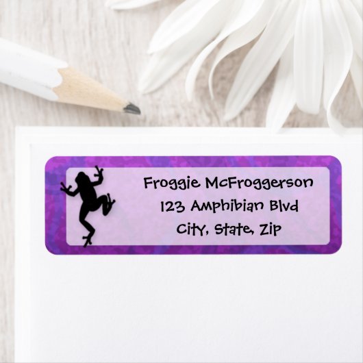 Étiquette Grenouille pourpre (En situation)
