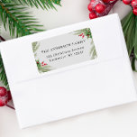 Étiquette Grey Botanical Christmas Adresse<br><div class="desc">Spécial client, Noël, Gris, Vert, Rouge, Classique, Rustique, Étiquettes de adresse festifs. Parfait pour votre mariage d'hiver ou papeterie de Noël. Faites ressortir vos voeux de vacances avec nos étiquettes de adresse de Noël éditables, avec un design rustique et intemporel avec des polices de caractères élégantes et des accents feuillus....</div>